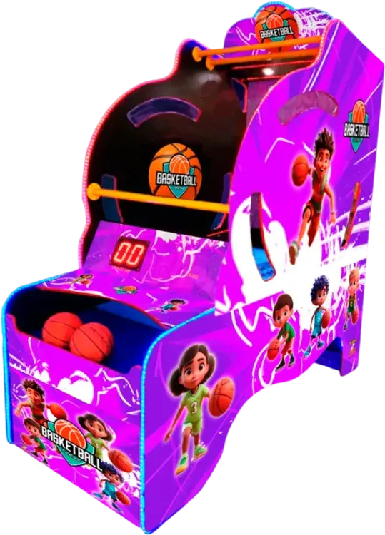 Imagem de brinquedo de basquete eletrônico, representando brinquedos eletrônicos e simuladores da Brinquedos para Buffet Innovation.