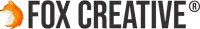 Logo da empresa que fez o site, a Agência FOX Creative